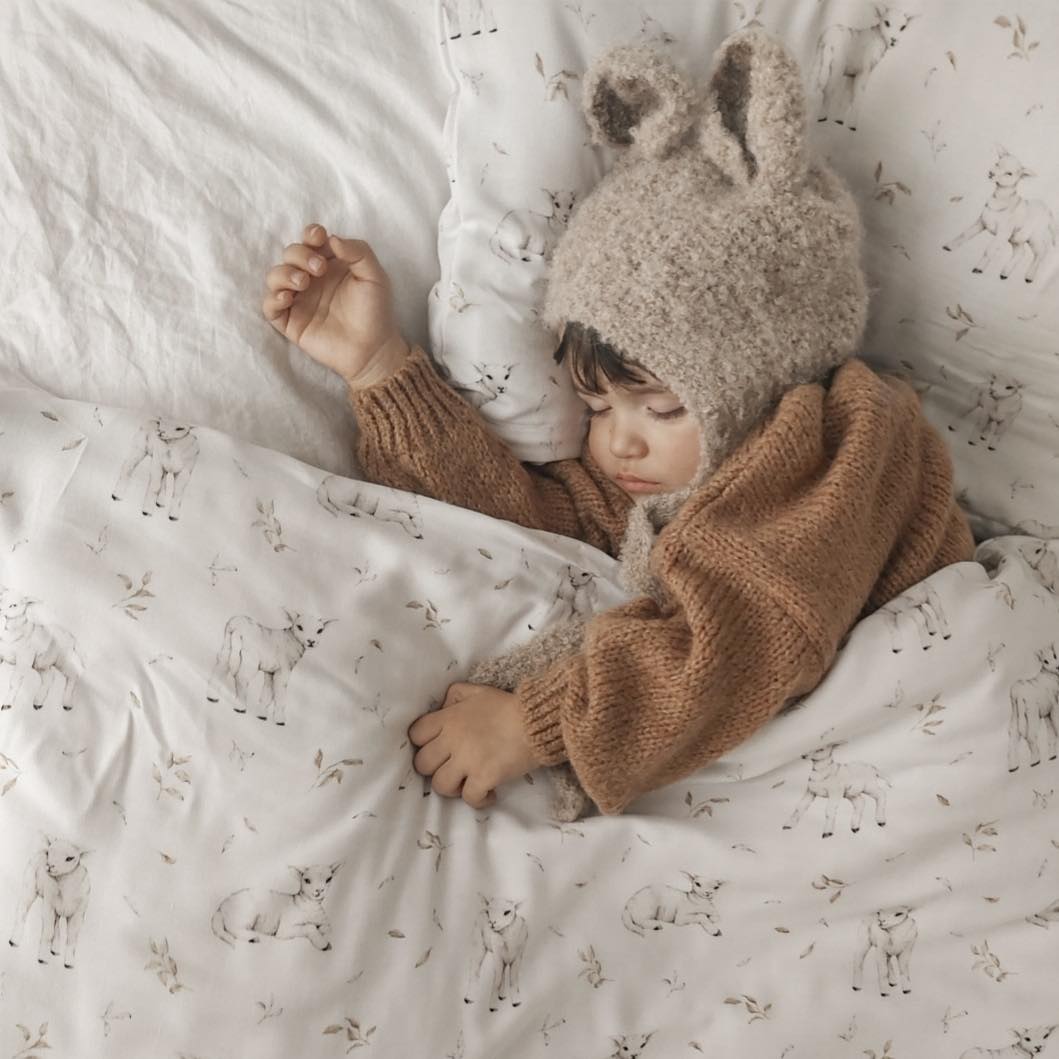 Komplet pościeli bambusowej 120×90 Little Sheep LU - Pościel z wypełnieniem