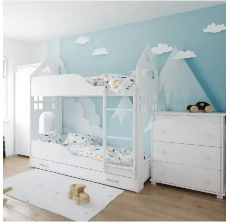 Łóżko Piętrowe DOMEK Z Szufladą - 160x80