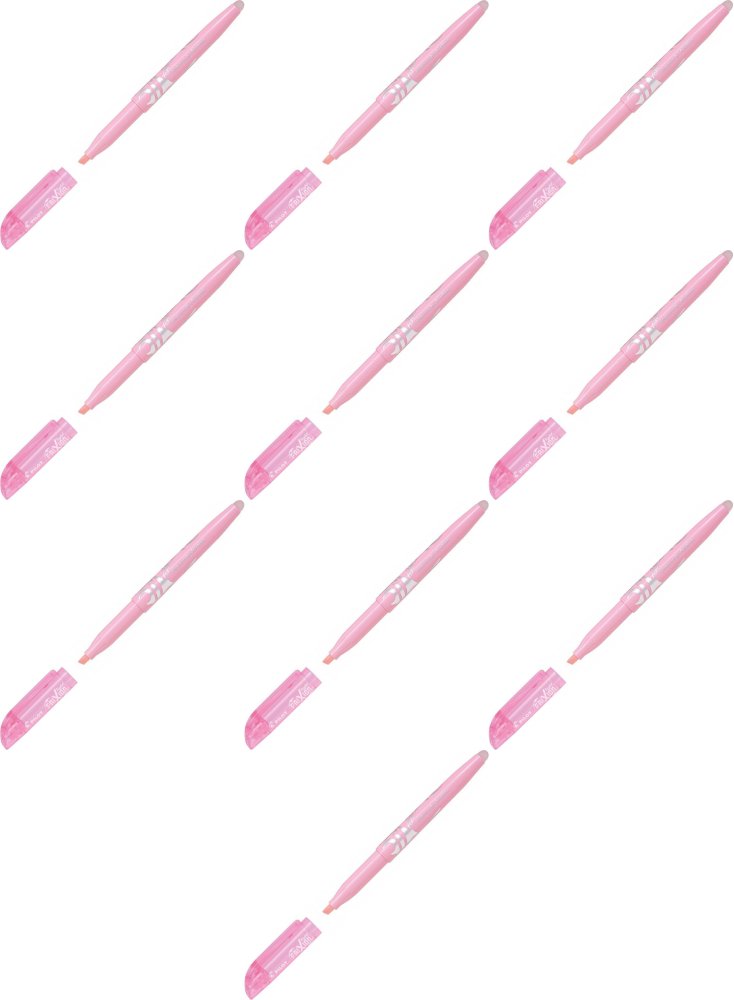 10x Zakreślacz wymazywalny Pilot, Frixion Light Soft, ścięta, 4mm, różowy pastelowy