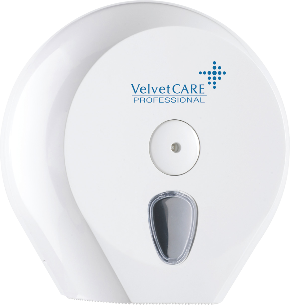 Podajnik na papier toaletowy w roli VelvetCARE Professional Jumbo, 27.3x12.8x2.7cm, biały