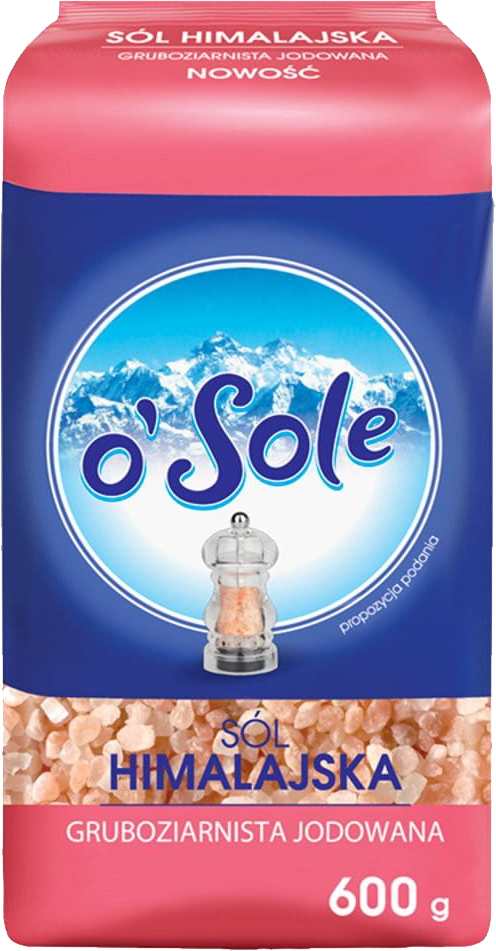 Outlet: USZKODZONE OPAKOWANIE Sól himalajska gruboziarnista jodowana, 600g