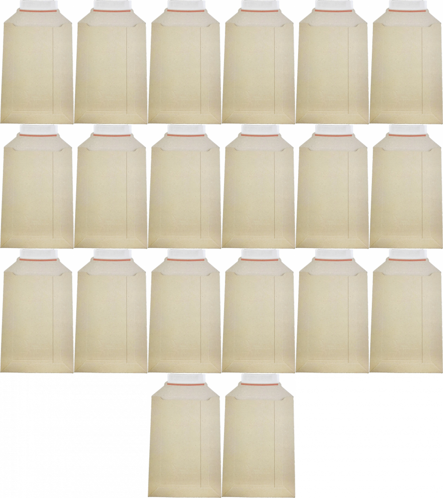 20x Koperta kartonowa Lettpac, B5, 176x250mm, z paskiem samoprzylepnym, brązowy, 1 sztuka