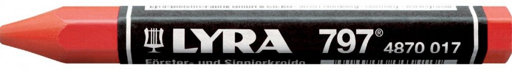 Kredka do drewna/lubryka Lyra 797, 12x120mm, 12 sztuk, czerwony