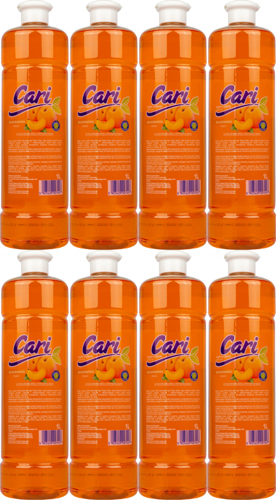 8x Mydło w płynie Cari, brzoskwinia, 1l