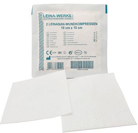 Kompres Matocomp, 10x10cm, 2 sztuki. 8W 17N