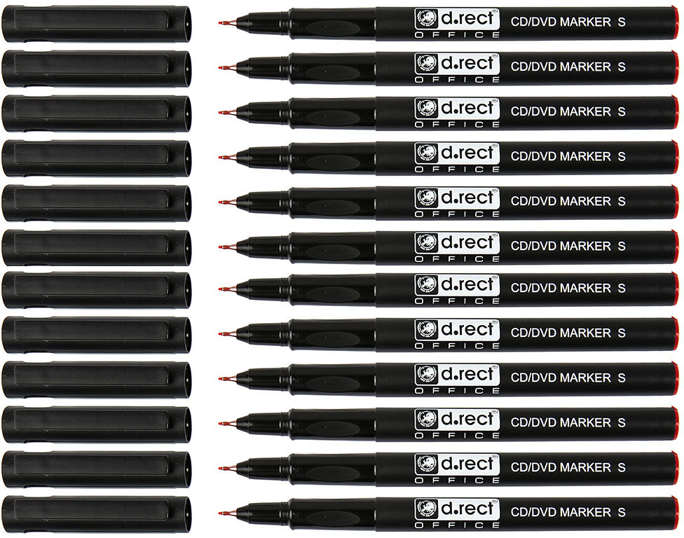 12x foliopis D.Rect, okrągła, 0.4-0.5 mm, czerwony