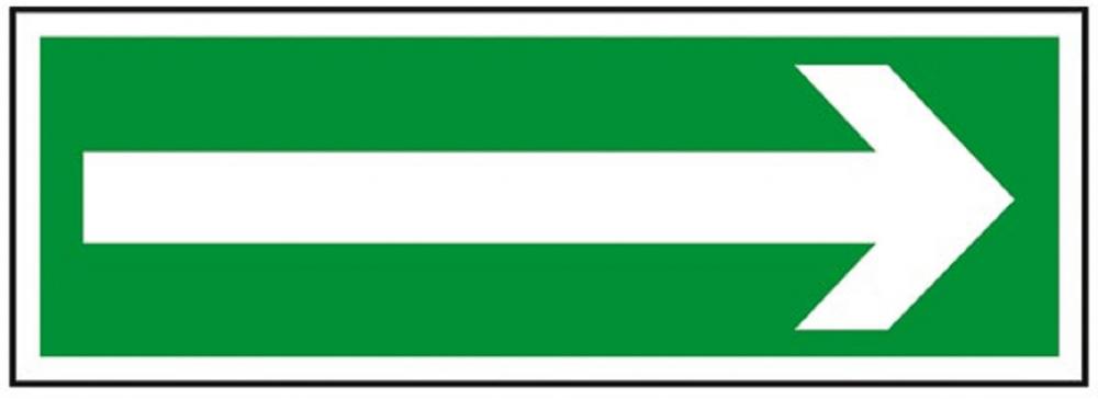 Tabliczka informacyjna Anro, "Kierunek drogi ewakuacyjnej" 150x150mm