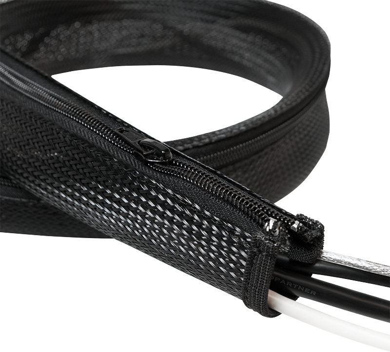 Organizer do kabli LogiLink, z suwakiem, 50mm x 1m, czarny