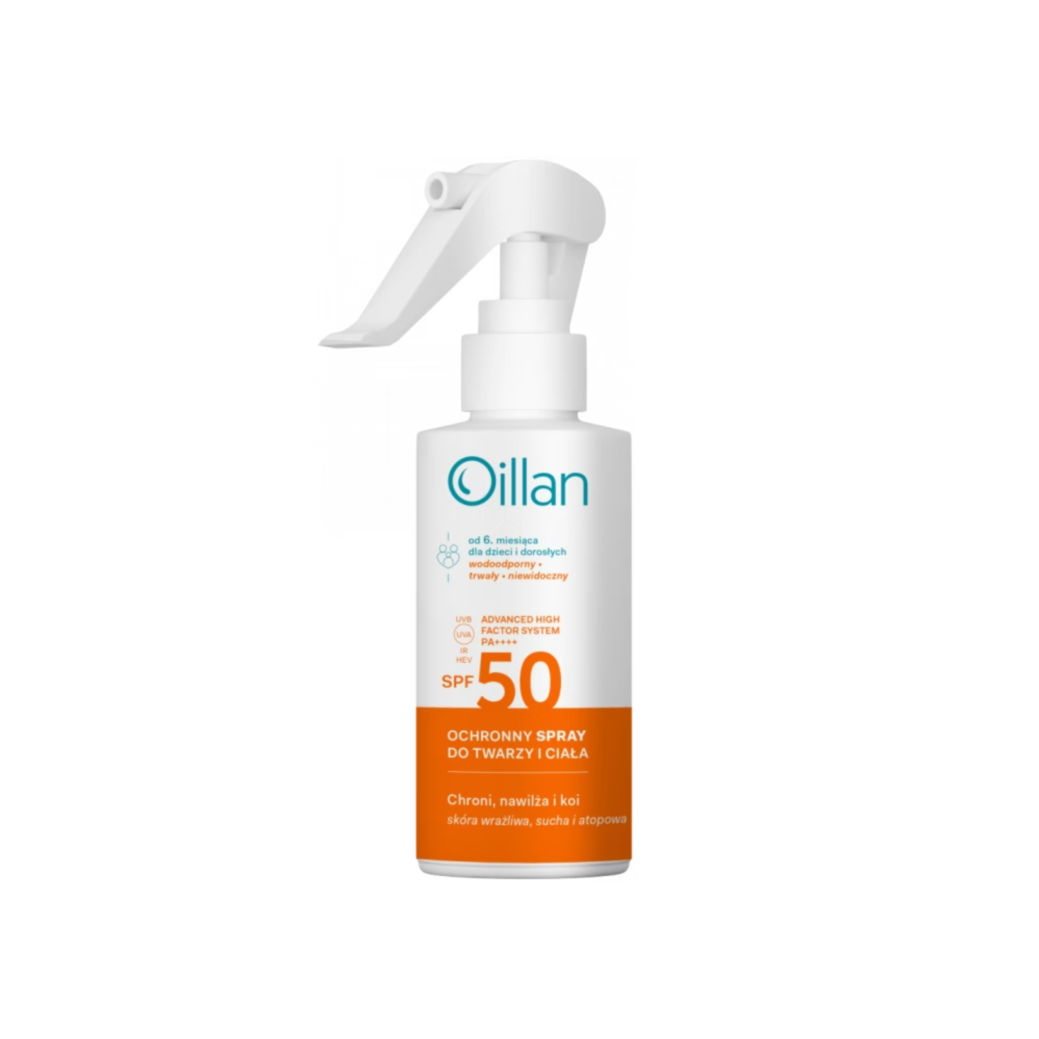 Oillan - dermo-spray przeciwsłoneczny dla dzieci i dorosłych, 125 ml