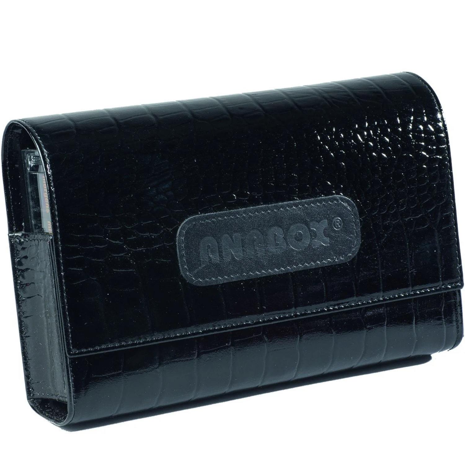 Anabox - kasetka na leki, 1x7, de lux czarny lakier, 1 sztuka