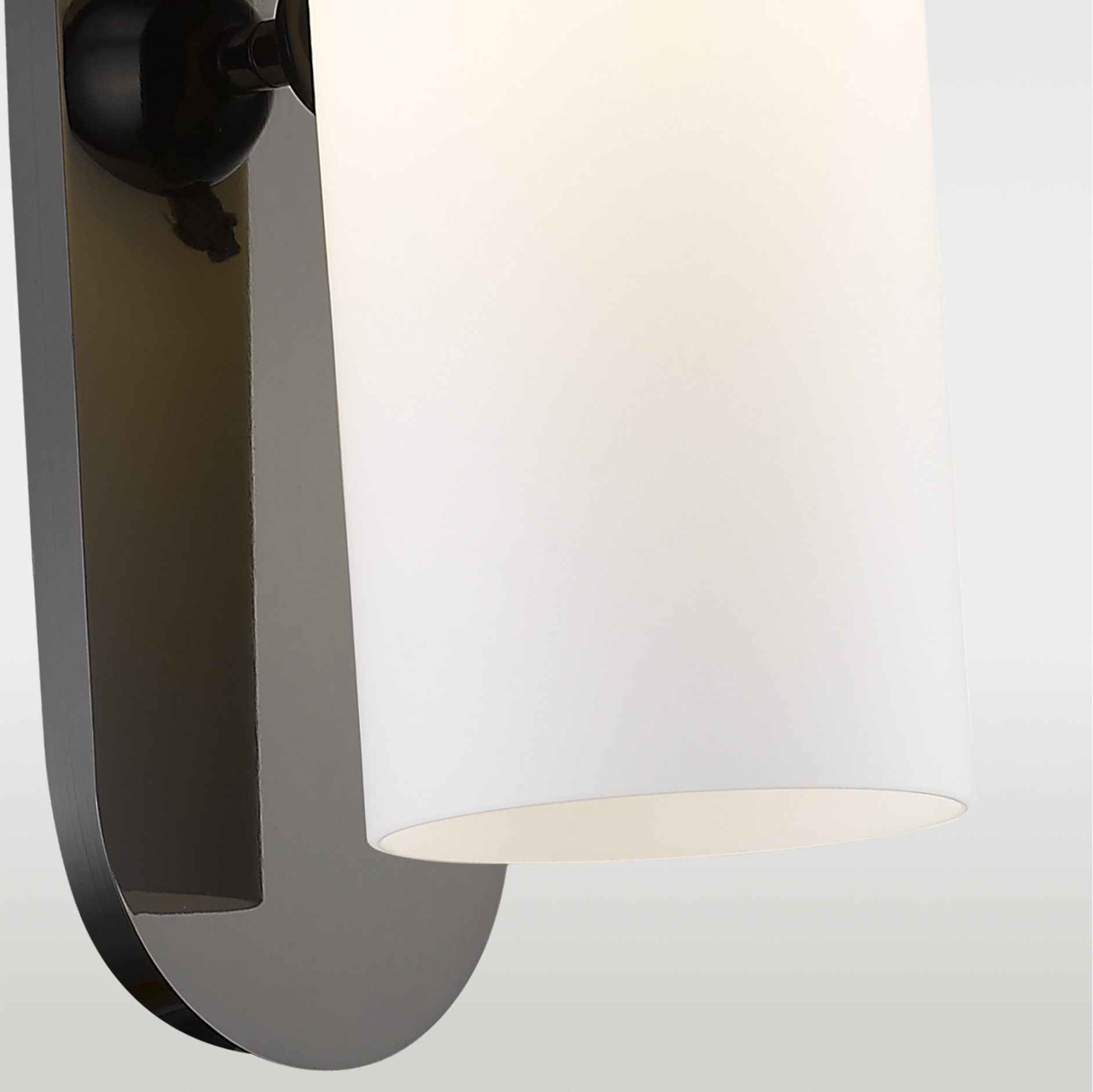 CosmoLight Seoul kinkiet 1x60W czarny/mleczny W01773BK