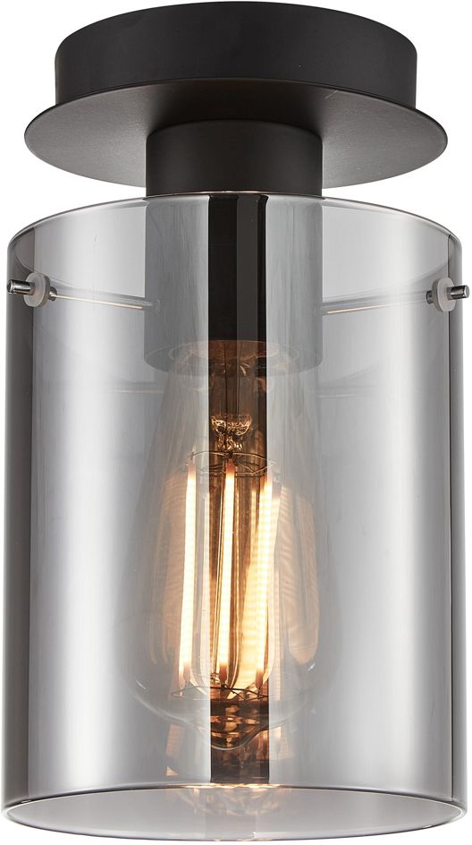 Italux Sardo lampa podsufitowa 1x40 W czarna-szara SPL-5581-1SC-BK-SG