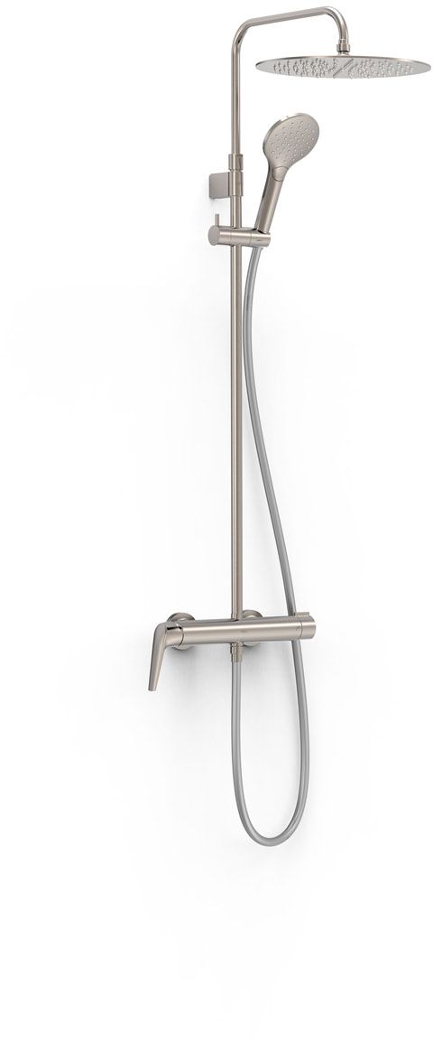 Tres Fuji zestaw prysznicowy ścienny z deszczownicą stal 28119701AC