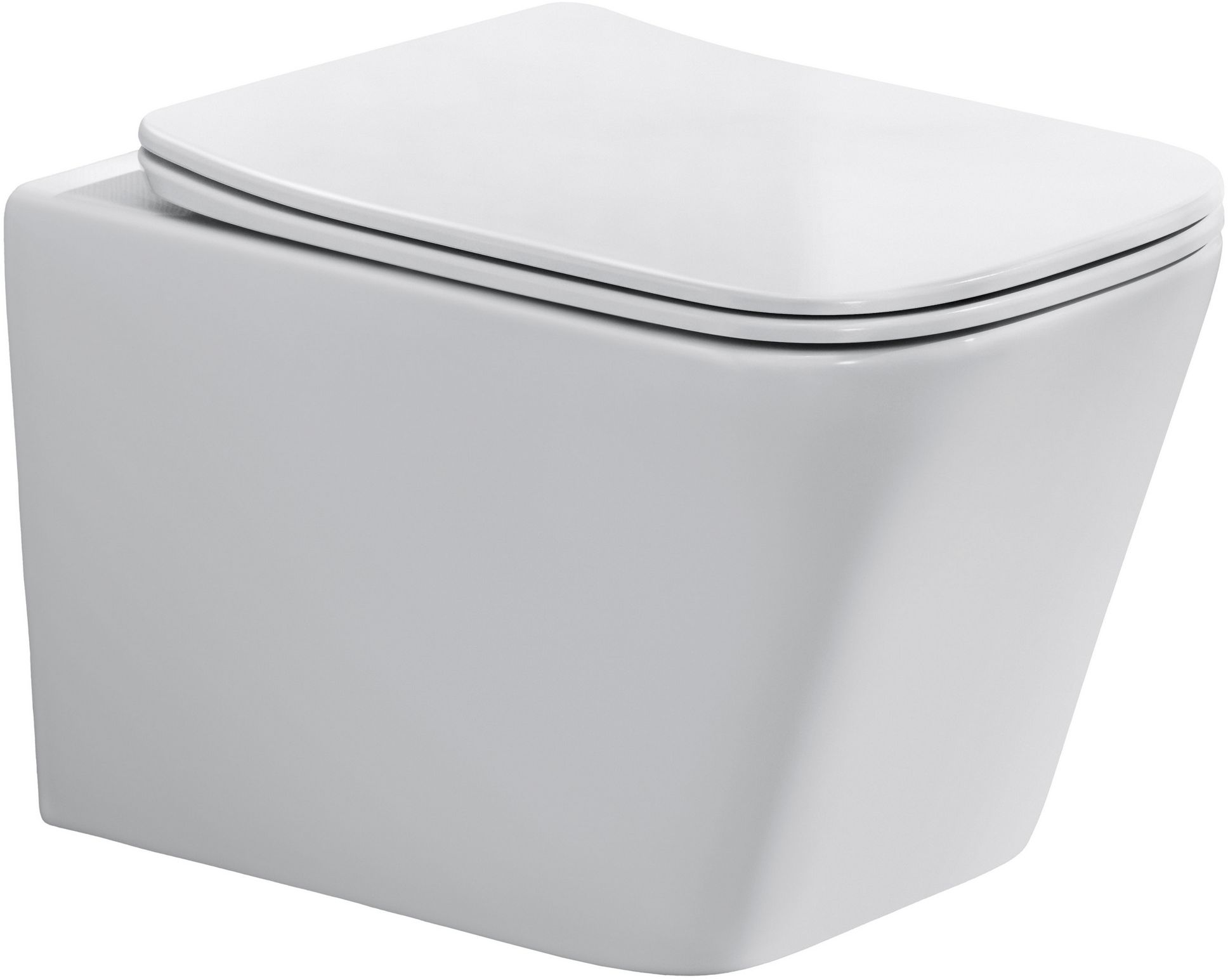 Comad Wall Hung Toilet miska WC z deską wolnoopadającą wisząca bez kołnierza biały połysk WALL HUNG TOILET WHITE ( E-1060A )
