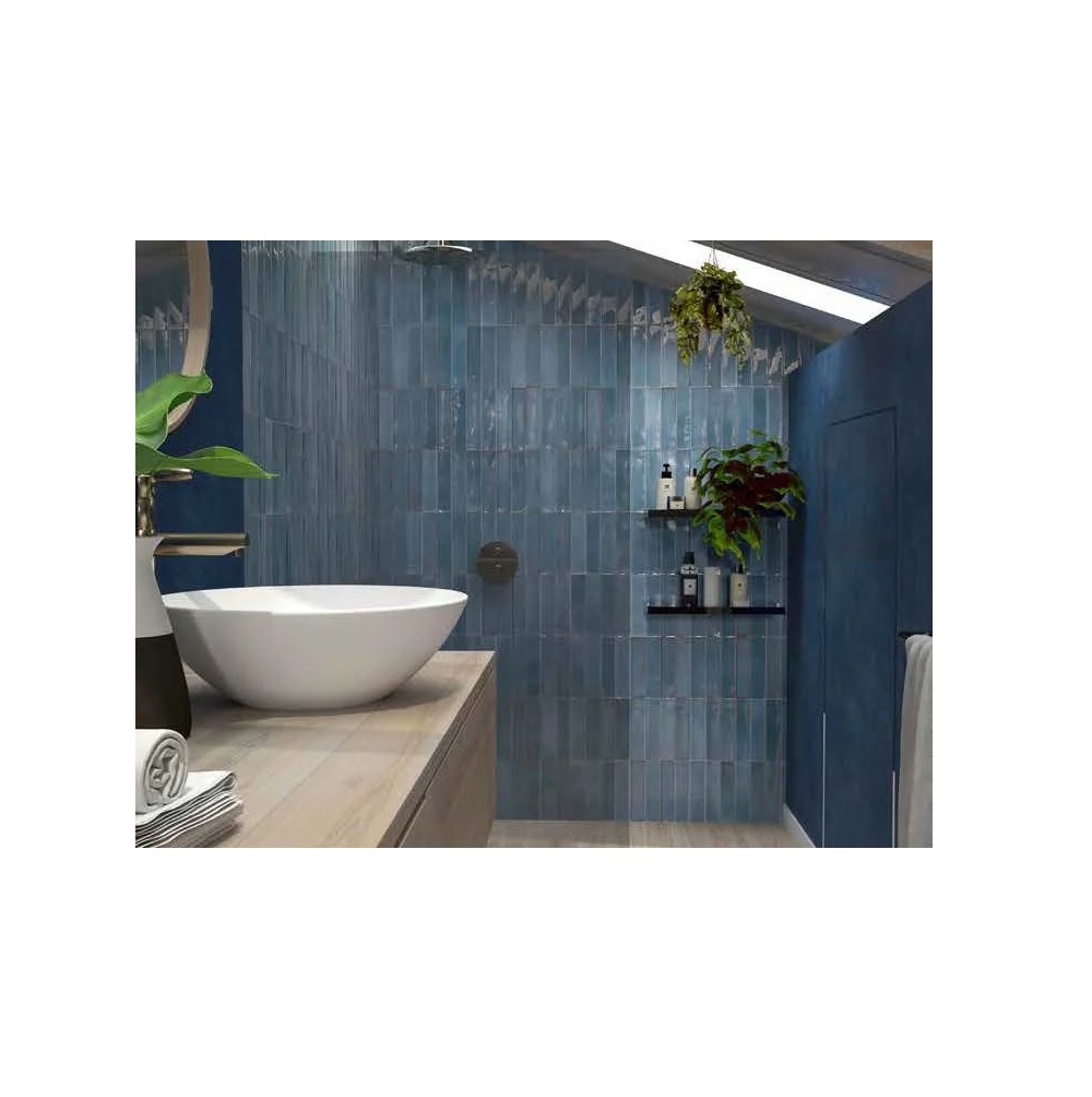 Idea Art Nouveau płytka ścienna 60x25 cm niebieska