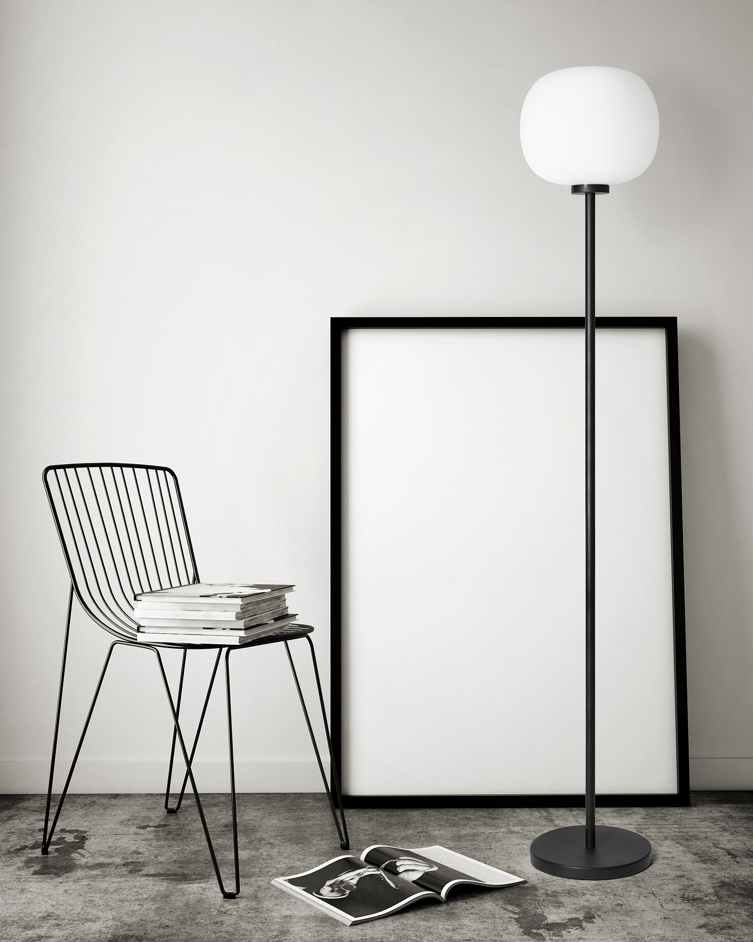 Miloox Bombo lampa stojąca 1x40W biała/czarna 1744.37