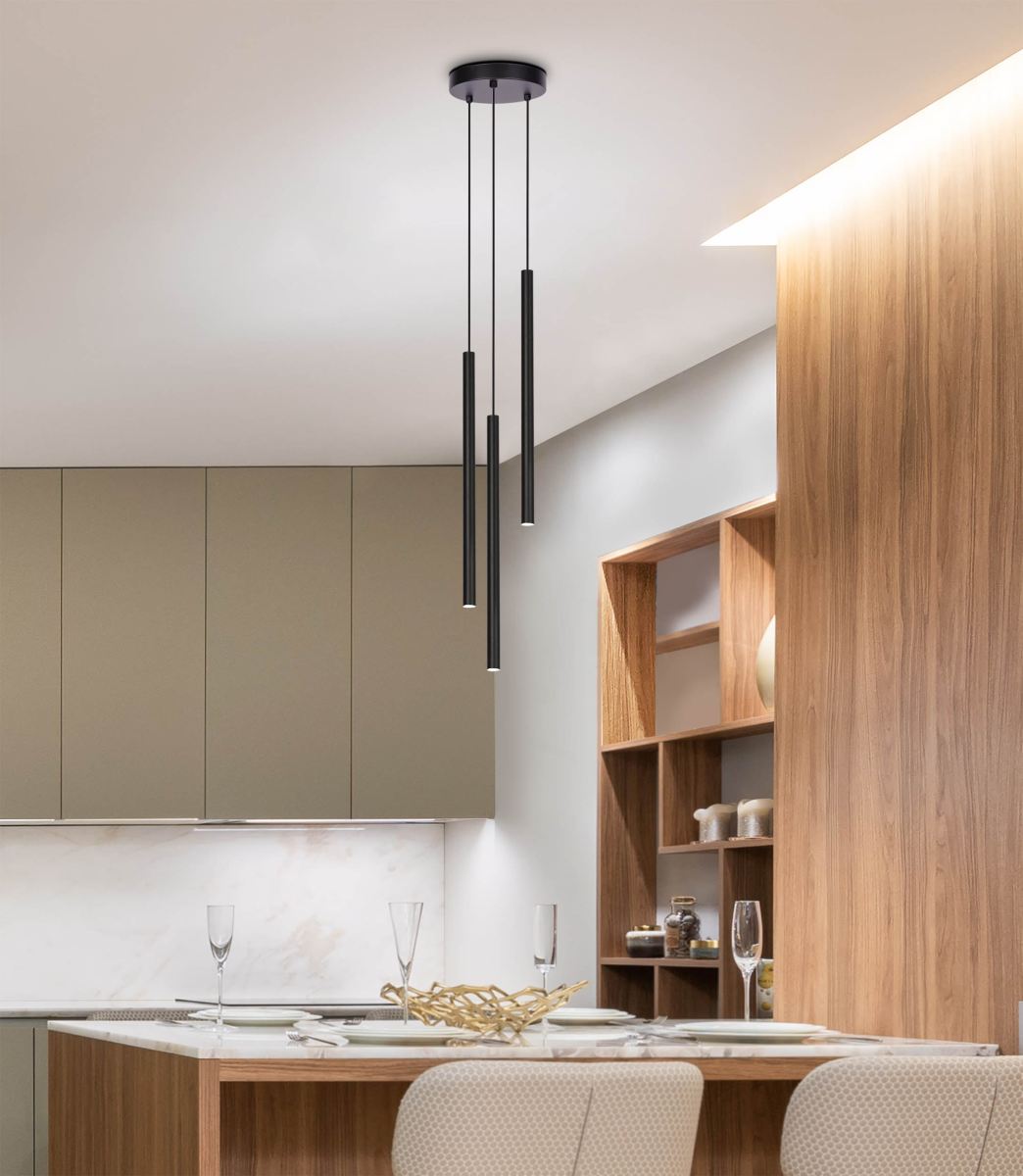 Kaja Gelato lampa wisząca 3x10W LED czarna K-4862