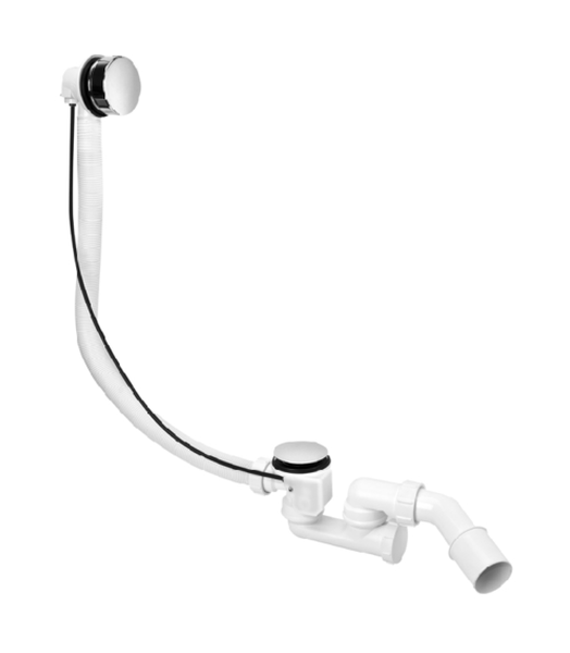 McAlpine zestaw odpływowo-przelewowy do wanny i głębokiego brodzika chrom HC31M-N2-1M