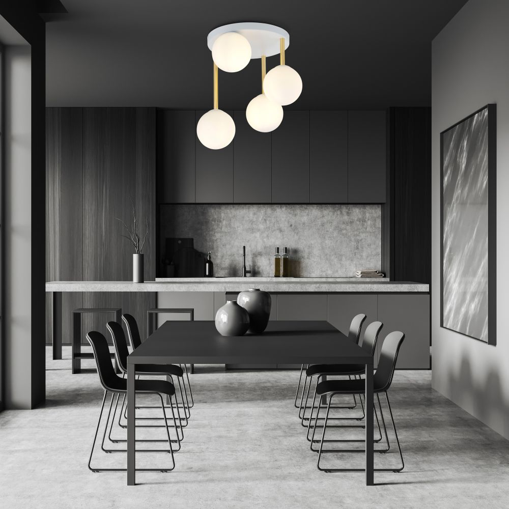 Emibig Dolce lampa podsufitowa 4x10 W biały/szkło mleczne 1261/4