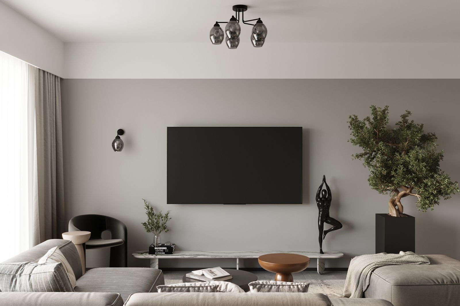 Sollux Lighting Fillan lampa podsufitowa 5x60W czarna SL.1145