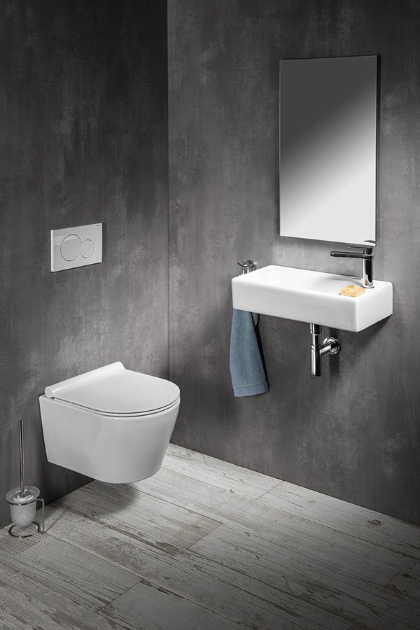 Sapho Small Orion umywalka 50x25 cm ścienna prostokątna biała 7045