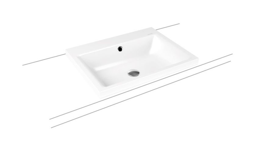 Kaldewei Puro umywalka 60x46 cm nablatowa prostokątna model 3154 biała 900406013001