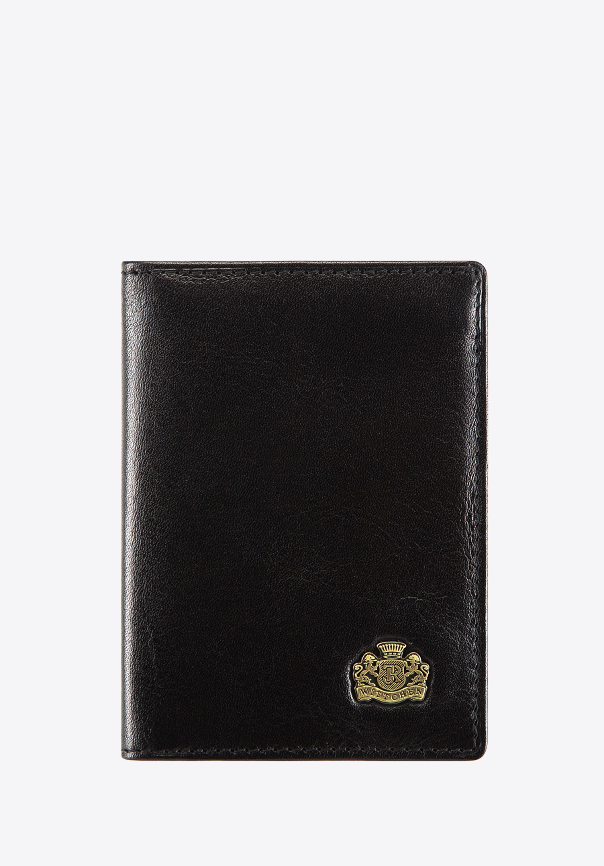 Etui na dokumenty ze skóry z herbem czarne