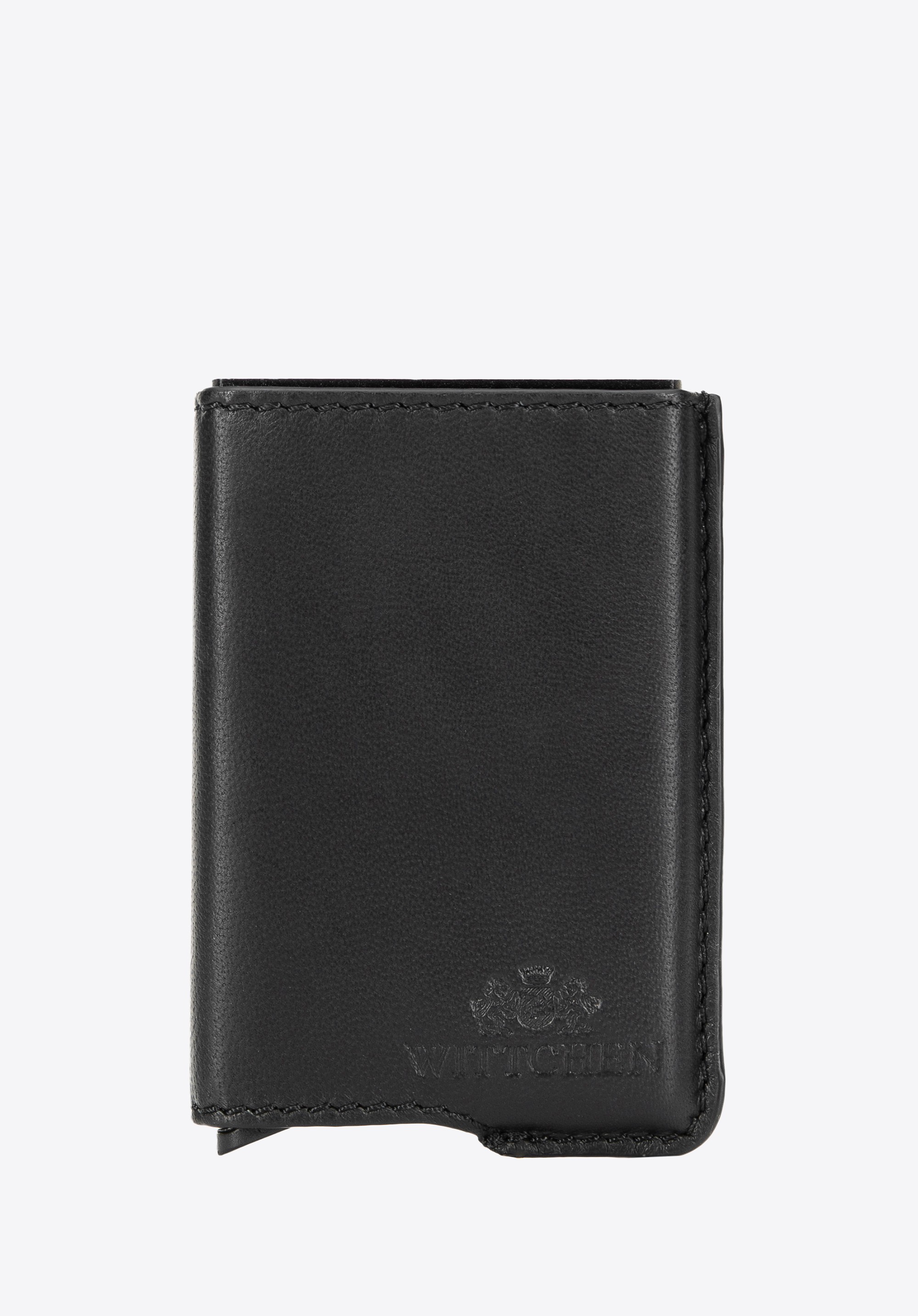 Etui na karty z wysuwanym mechanizmem czarne