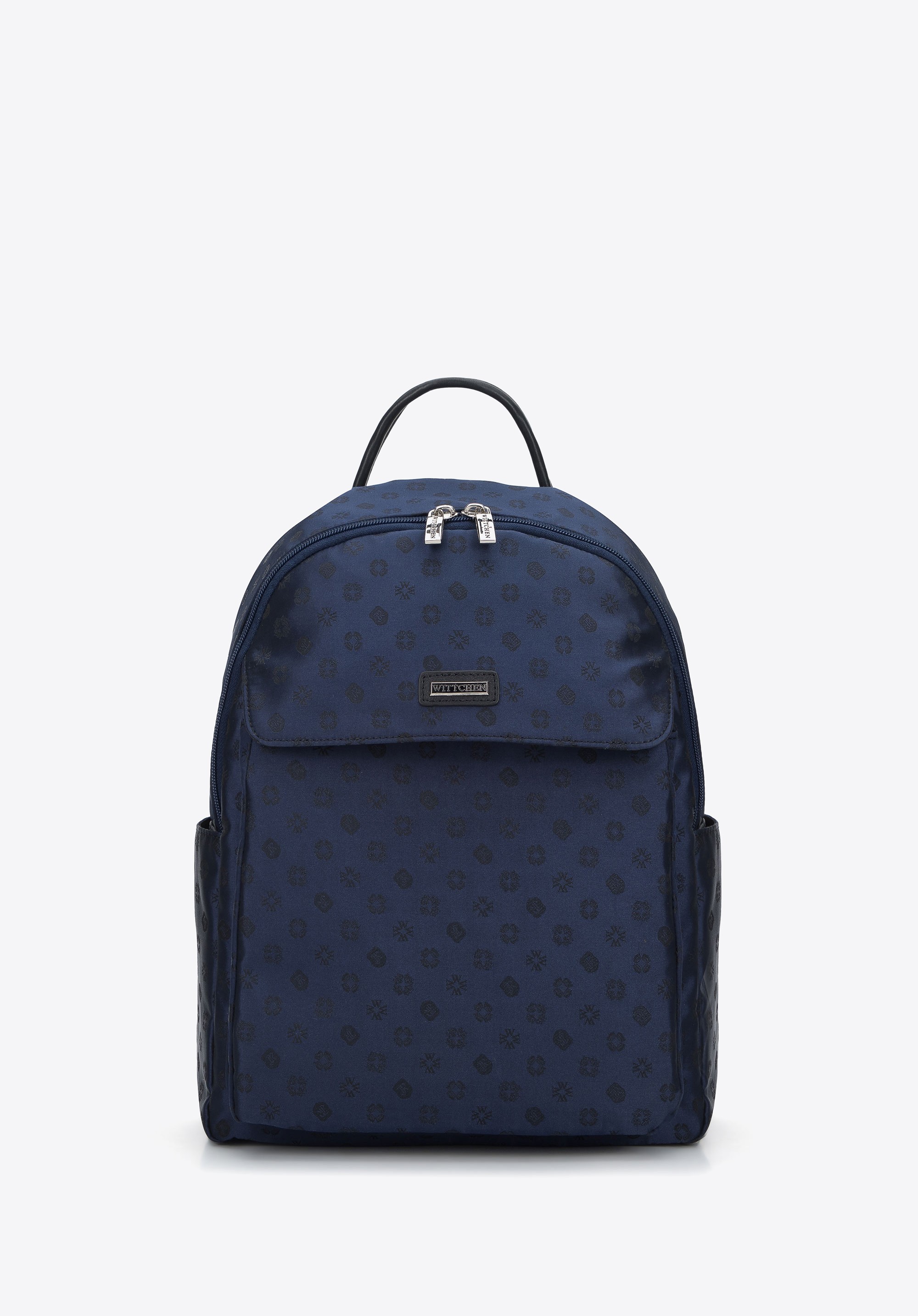 Damski plecak z żakardu granatowy
