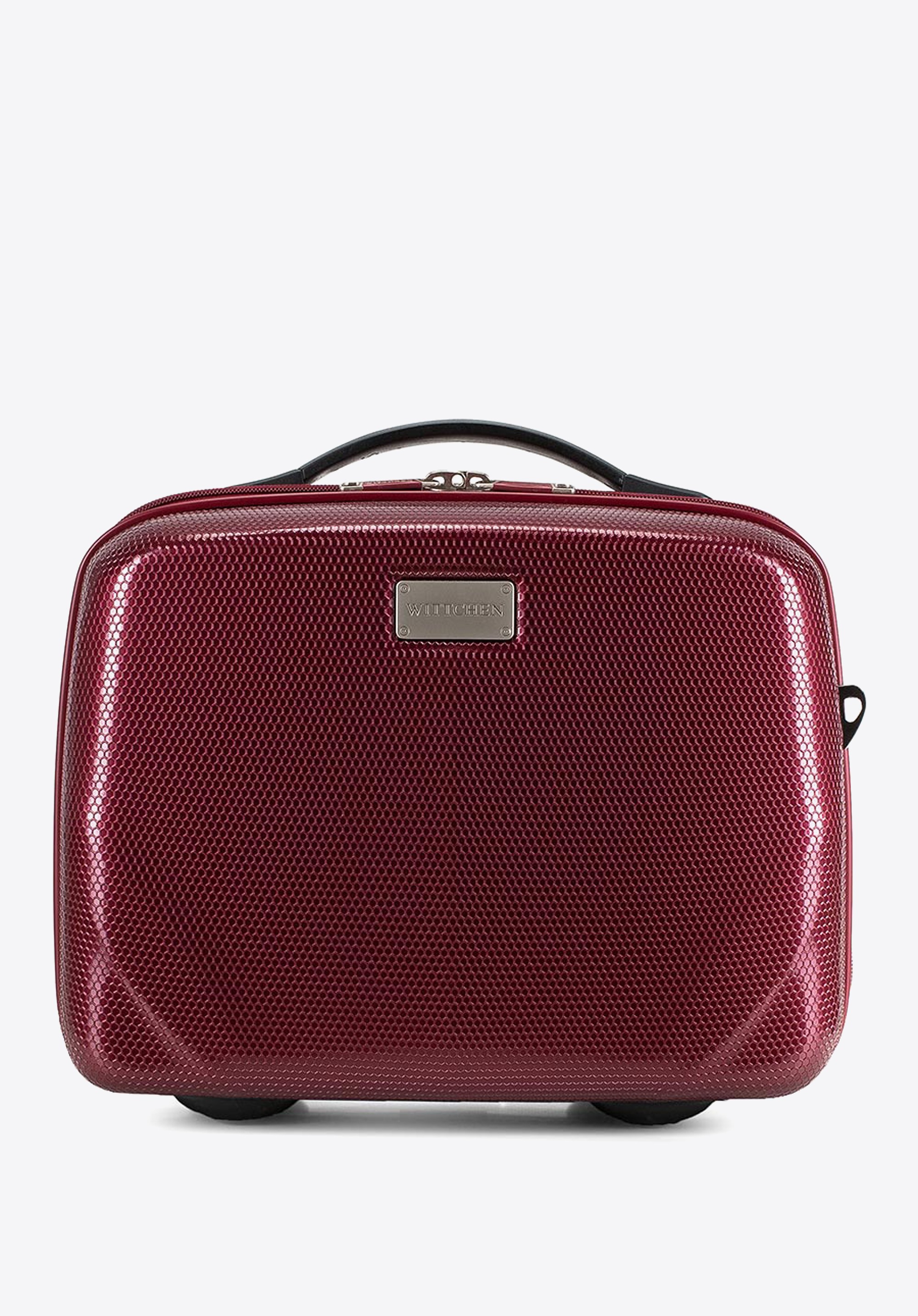 Kosmetyczka podróżna z polikarbonu jednokolorowa bordowa