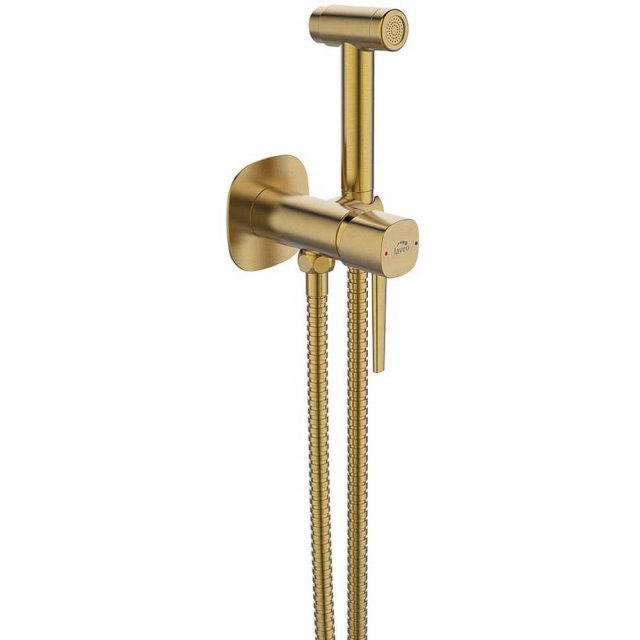 LAVEO Bateria bidetowa podtynkowa POLA z zestawem typu bidetta złoto