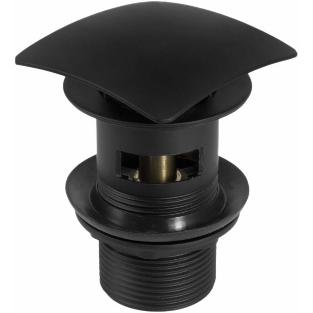 DEANTE Korek CLICK-CLACK czarny kwadratowy do umywalki lub bidetu - z