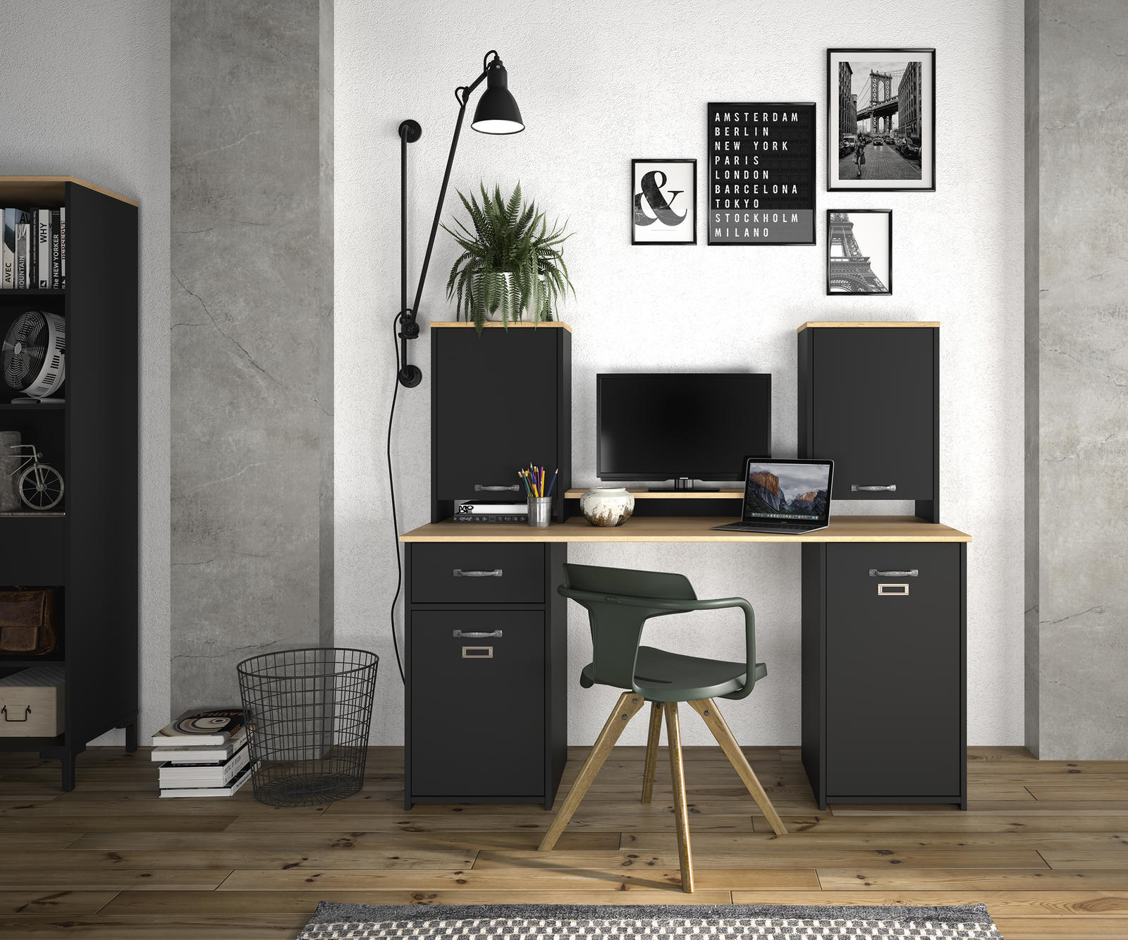 Biurko do pisania z nadstawką Bristol