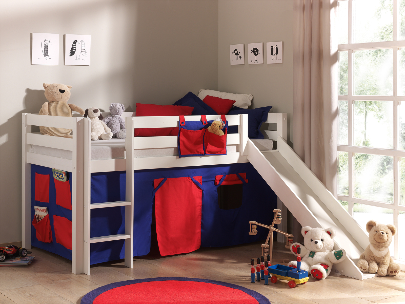 Łóżko dziecięce z litego drewna Pino PIHSGB14-75