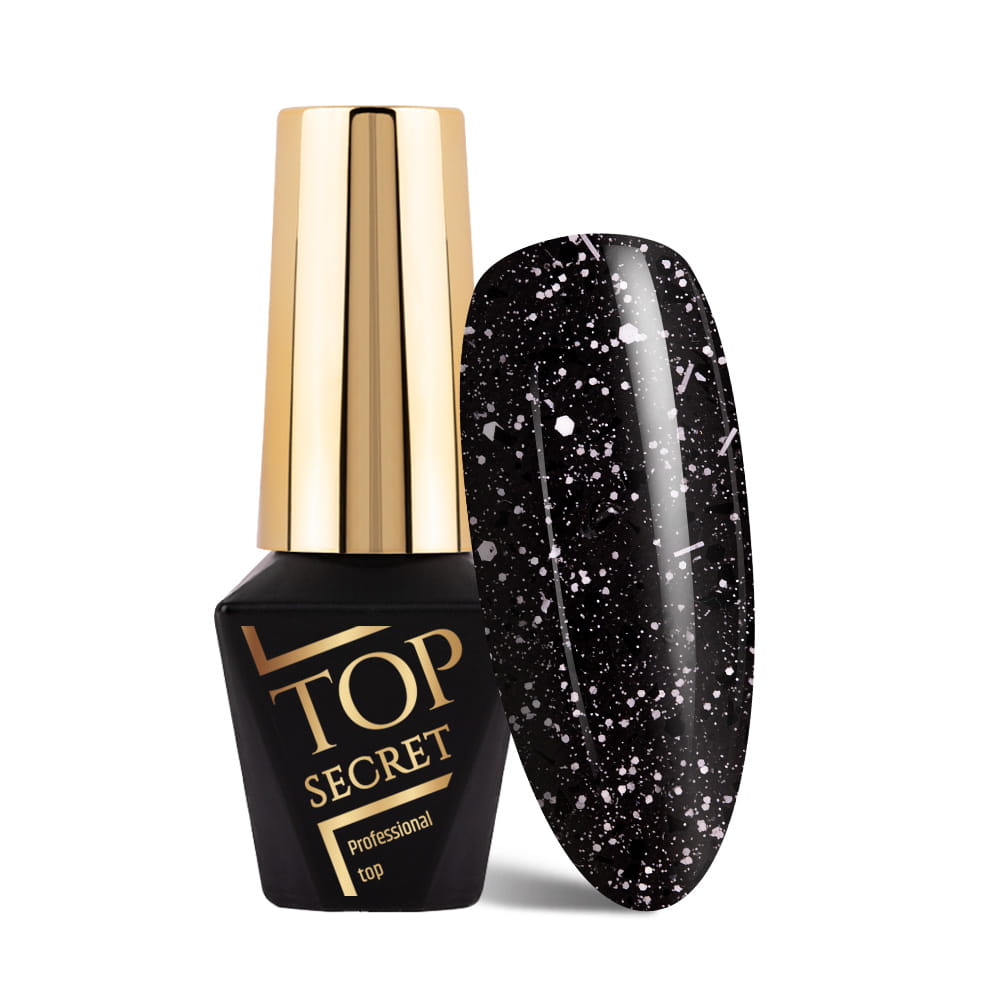 Top Secret MollyLac z drobinami no wipe do lakierów hybrydowych 10 g