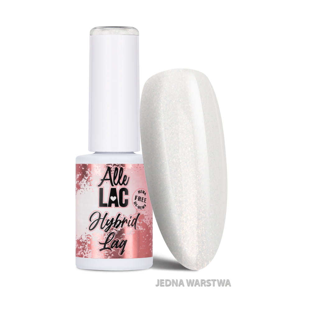 Lakier hybrydowy LED/UV Gel Polish Whites Glitter Glow AlleLac HEMA/Di-HEMA Free 6g