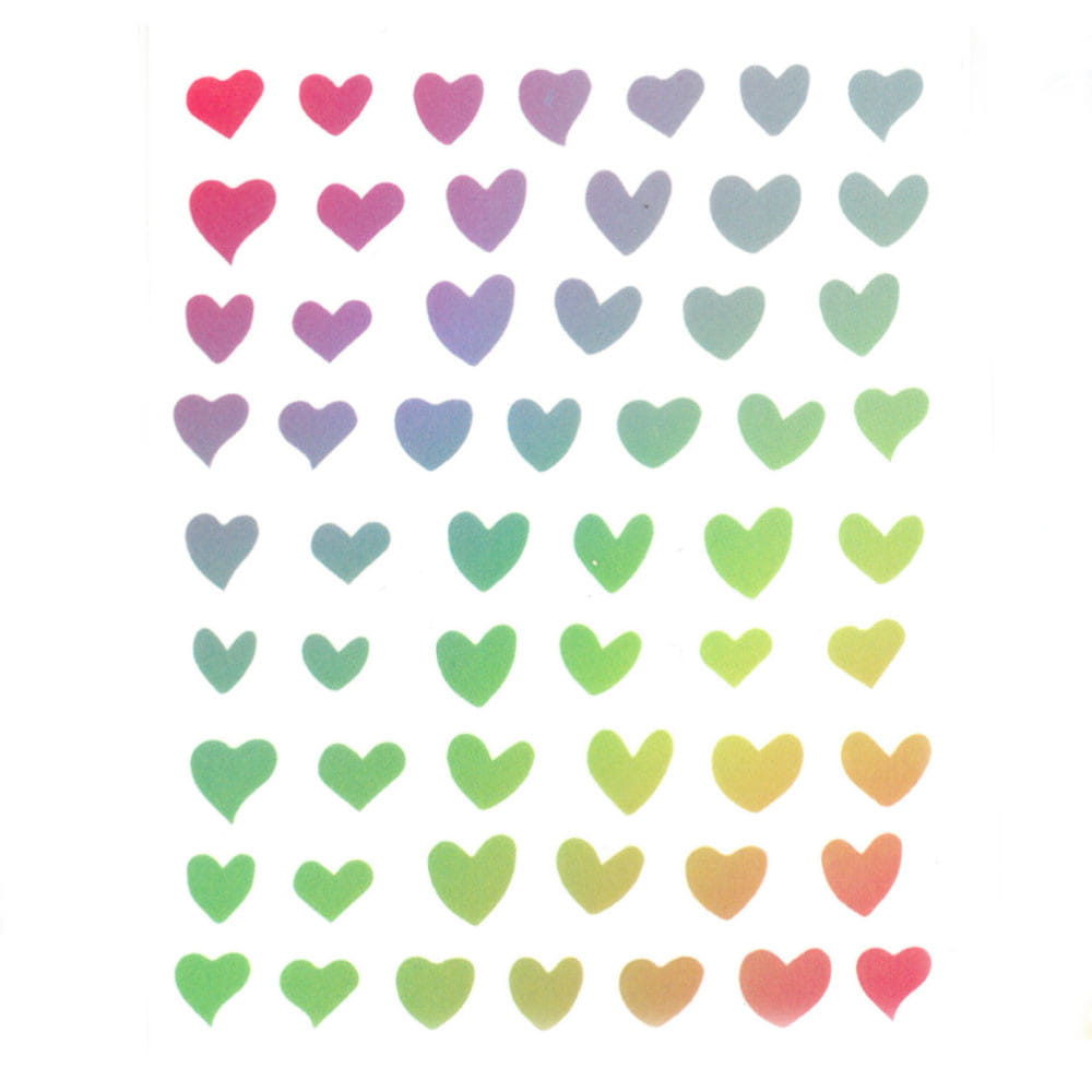 Naklejki do paznokci cienkie samoprzylepne serduszka Nr 1021