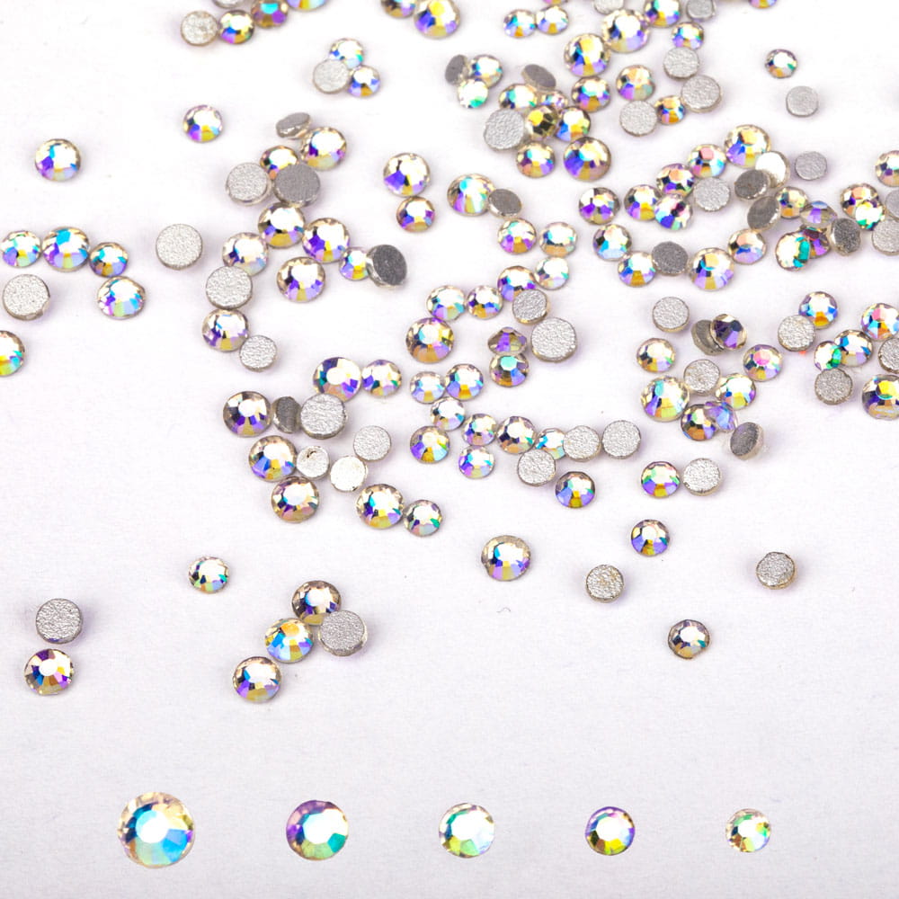 Cyrkonie do paznokci szklane C-5 mix rozmiarów ok.1440 szt paczka