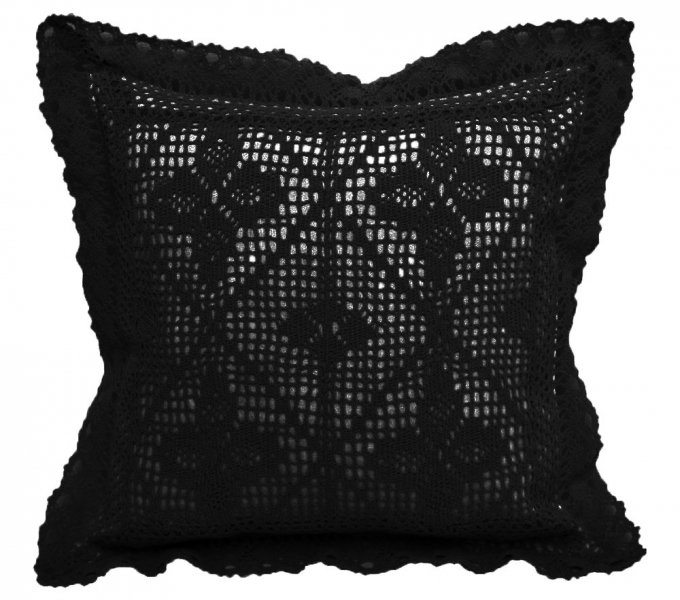 Poszewka dekoracyjna na poduszkę 40x40 wz. JAGNA 1486 czarna
