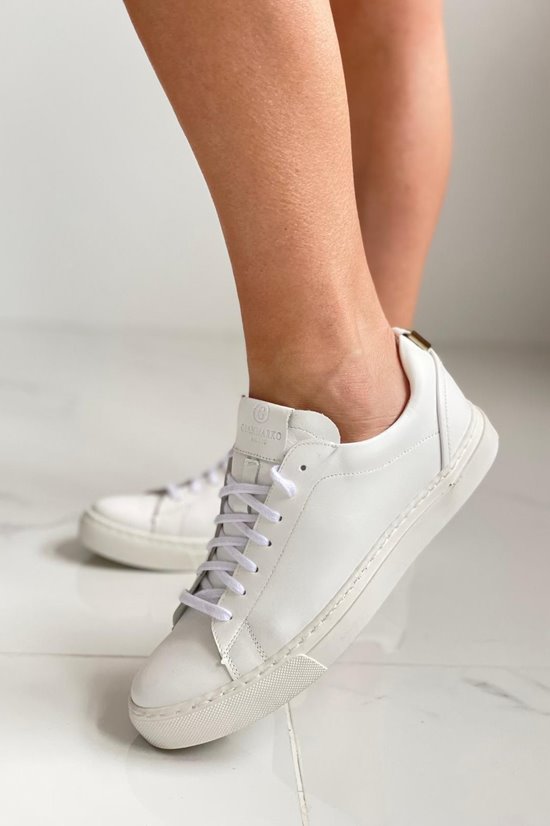 Sneakers 040/1 Biały/ biały ozdoba