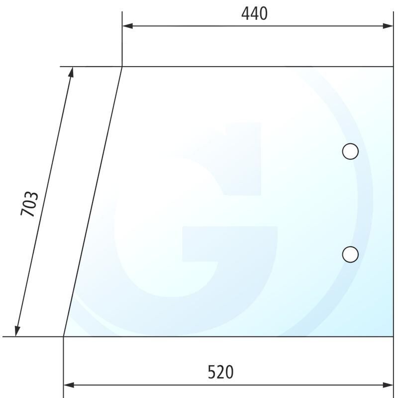 Szyba boczna z 1 otworem, prawa i lewa Deutz AgroStar 4390722