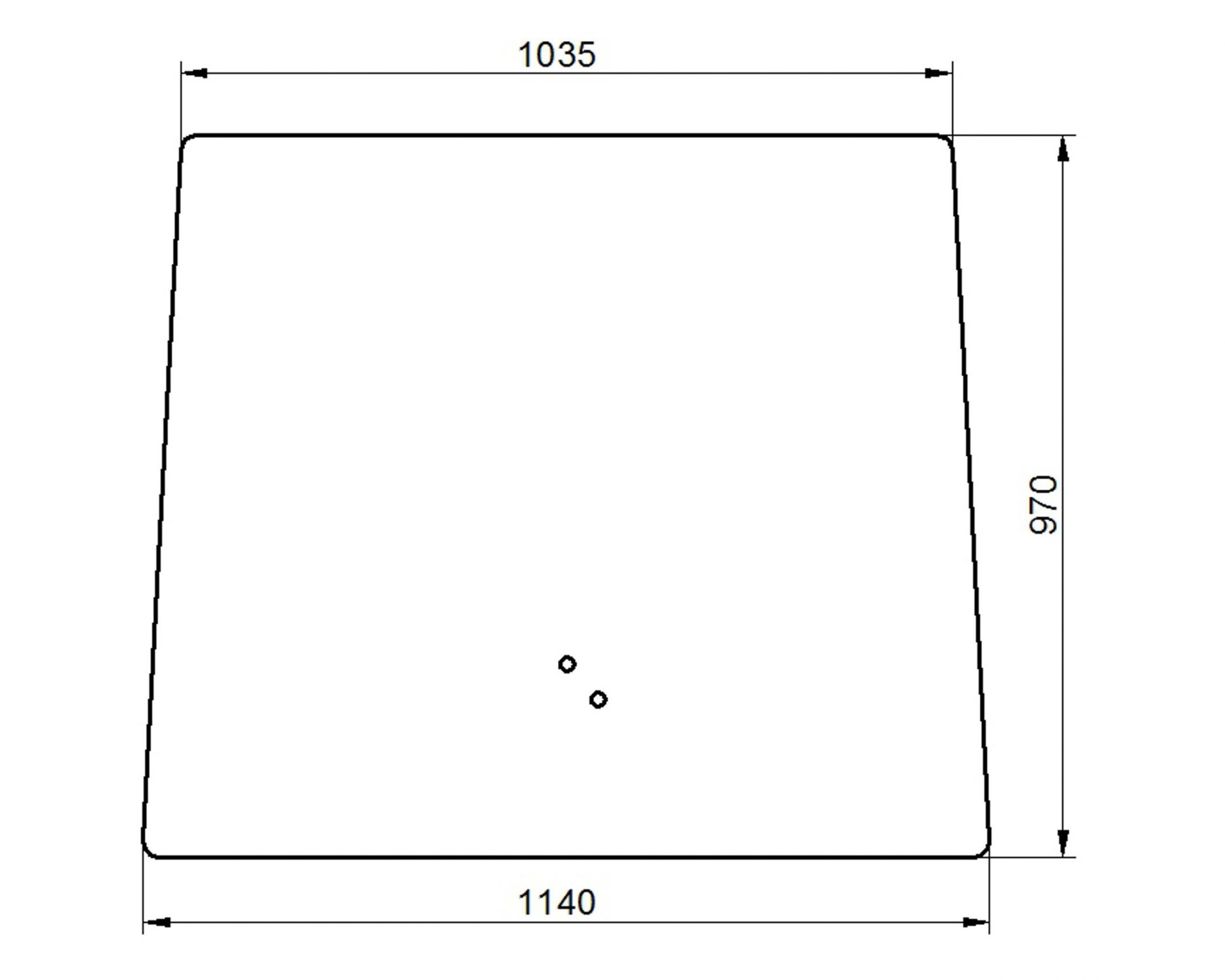 Szyba przednia stała John Deere 5220 R219644, SU27310