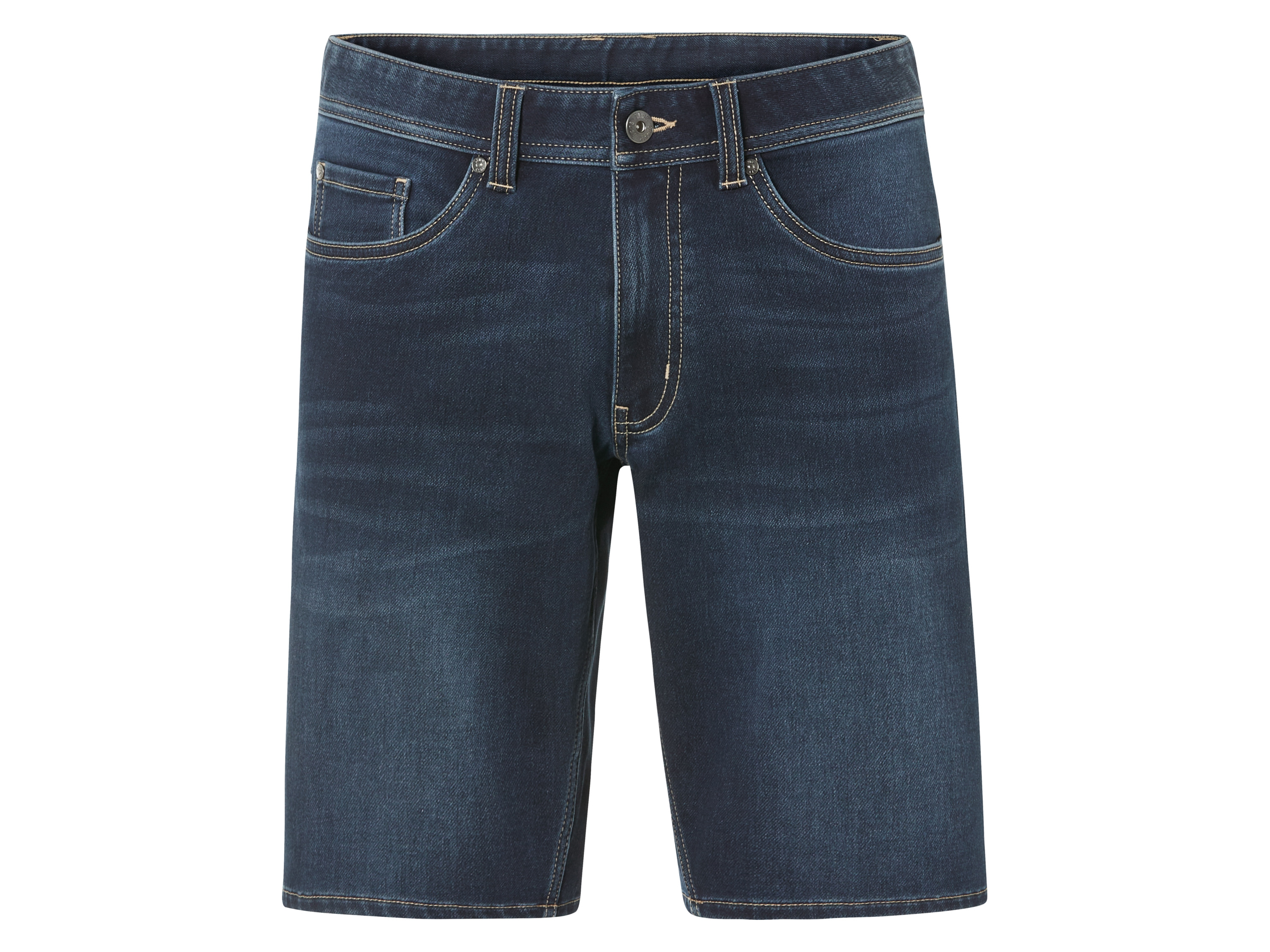 Livergy Bermudy jeansowe męskie z bawełną Ciemnoniebieski, 50