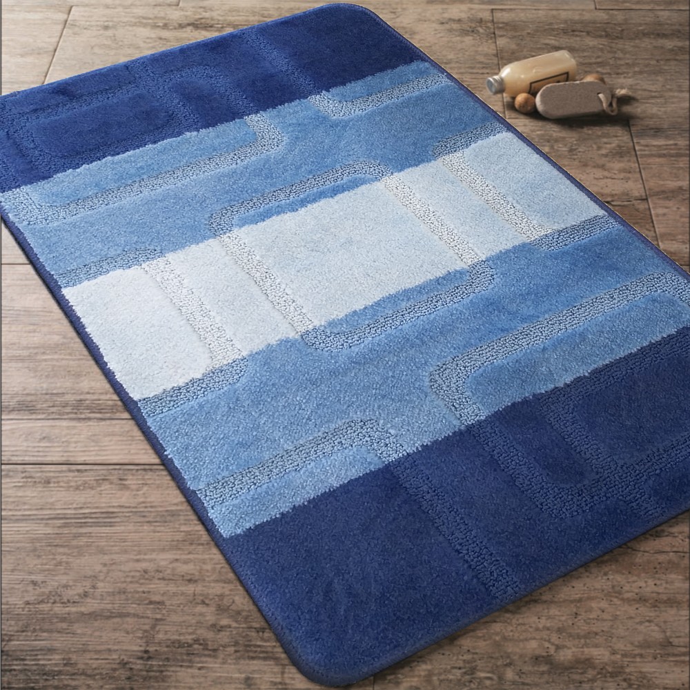 Komplet Dywaników Łazienkowych Montana 04 Niebieski Pod WC Antypoślizgowy