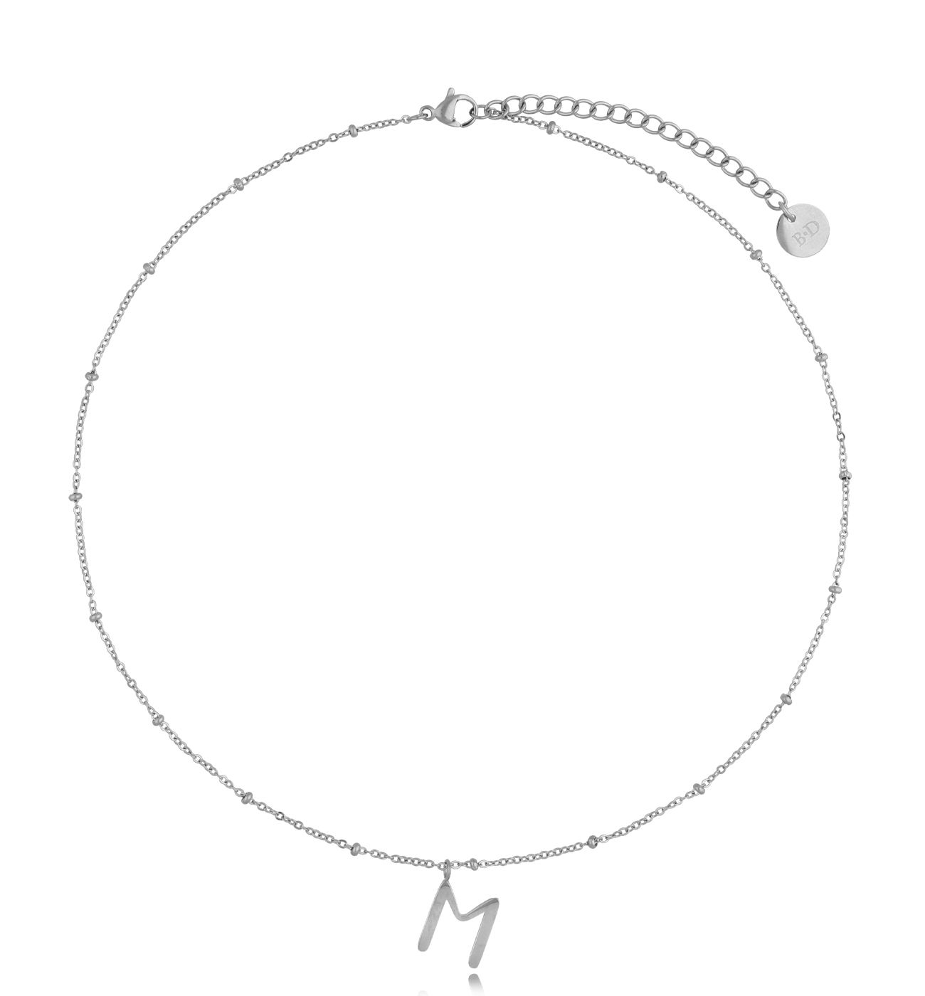 Naszyjnik srebrny z literką M Iniziale NSA0439