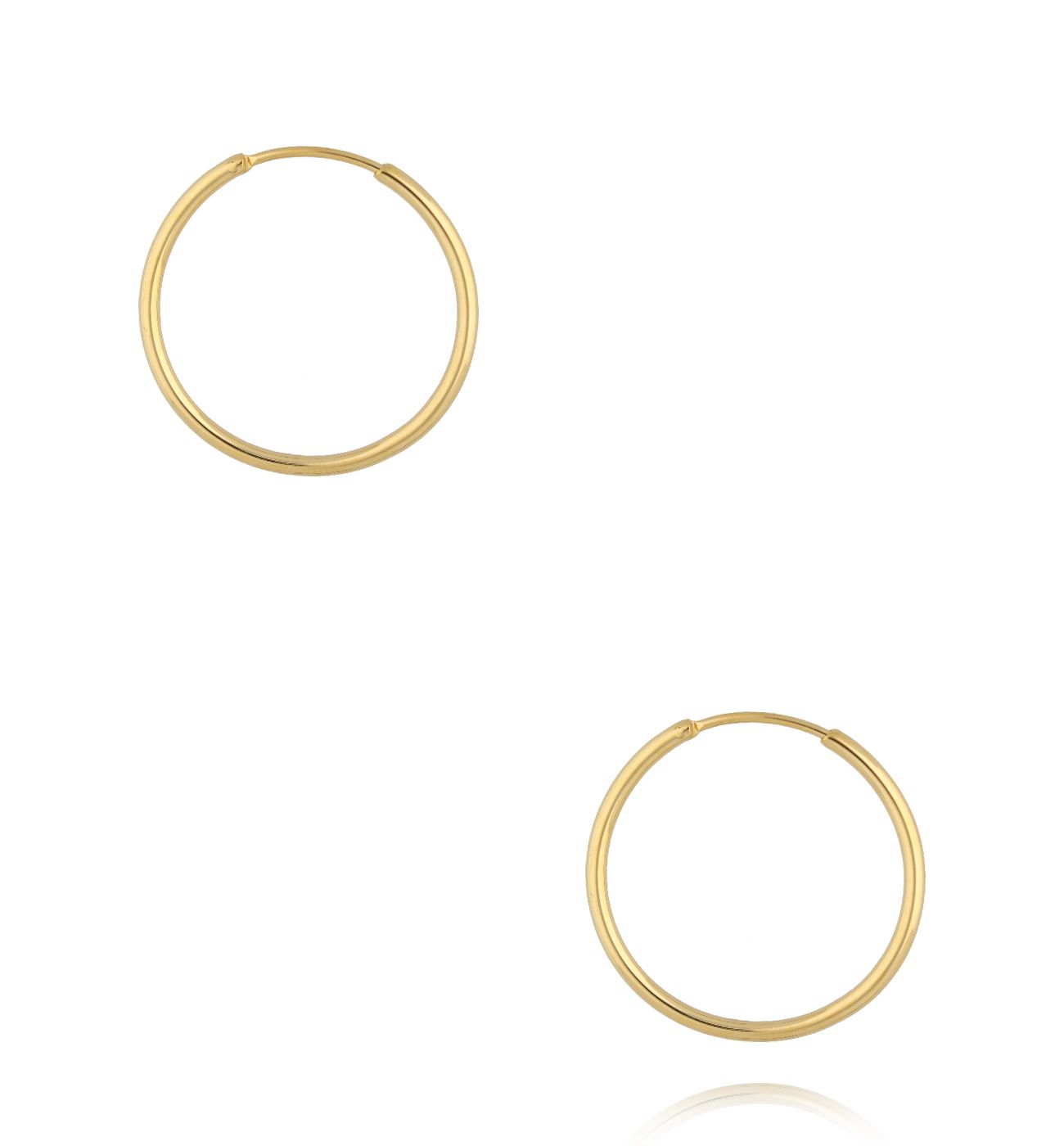 Kolczyki klasyczne złote kółka 30 mm KSA2525