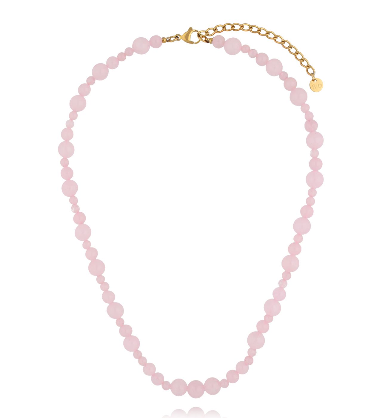 Naszyjnik z kwarcami różowymi - By Dziubeka