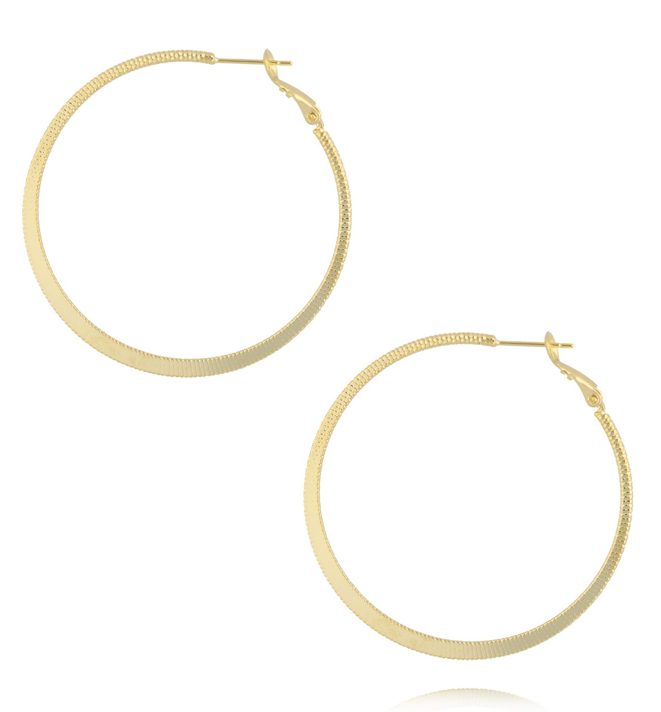 Kolczyki złote duże koła KLU0088 - By Dziubeka