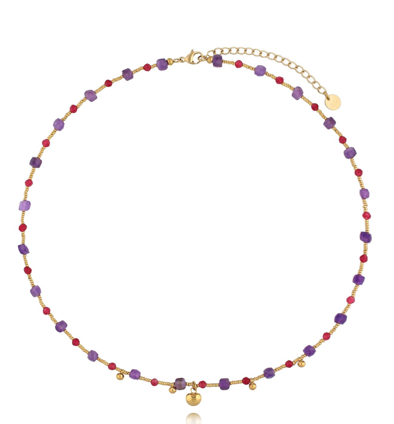 Naszyjnik kolorowy z kamieniami - By Dziubeka