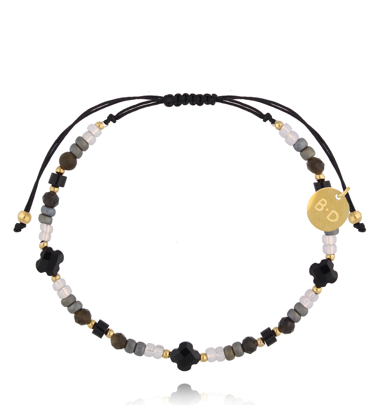 Bransoletka z czarnymi turmalinami Frenchy BMT0268